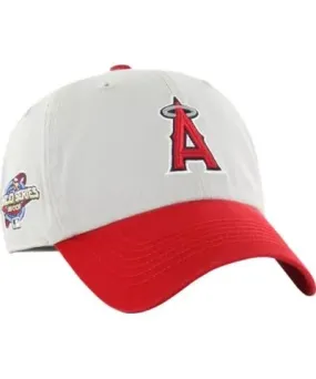 '47 Men's MLB Gray/Red Los Angeles Angels Sure Shot Classic Franchise Fitted Hat