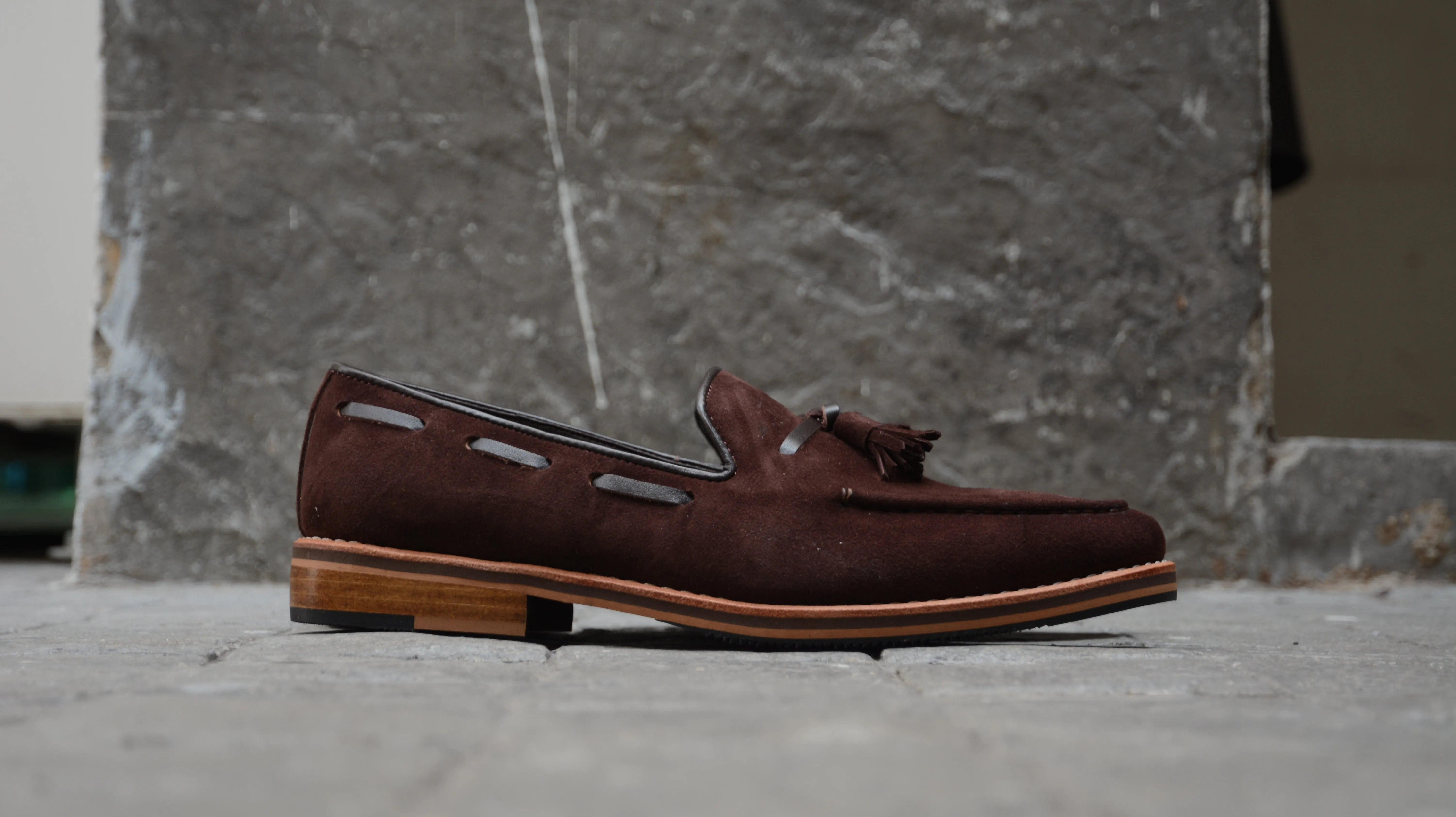 503 Tassel Loafer Suede Lamb DarkBrown