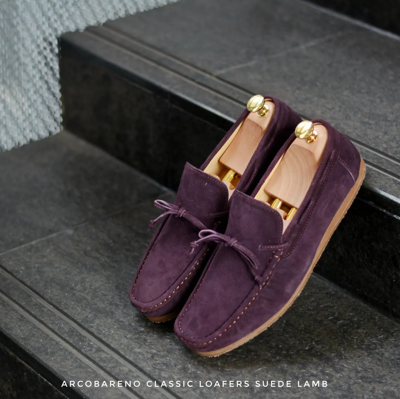 821 Arcobareno Classic Loafer SuedeLamb Purple Wine