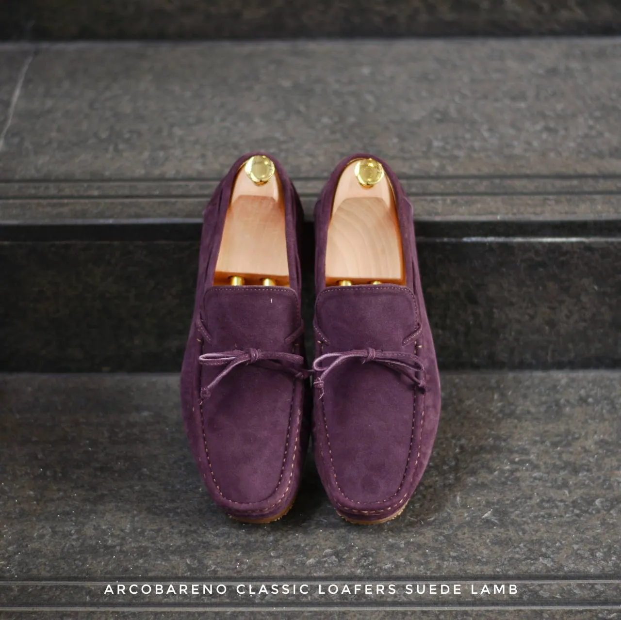 821 Arcobareno Classic Loafer SuedeLamb Purple Wine