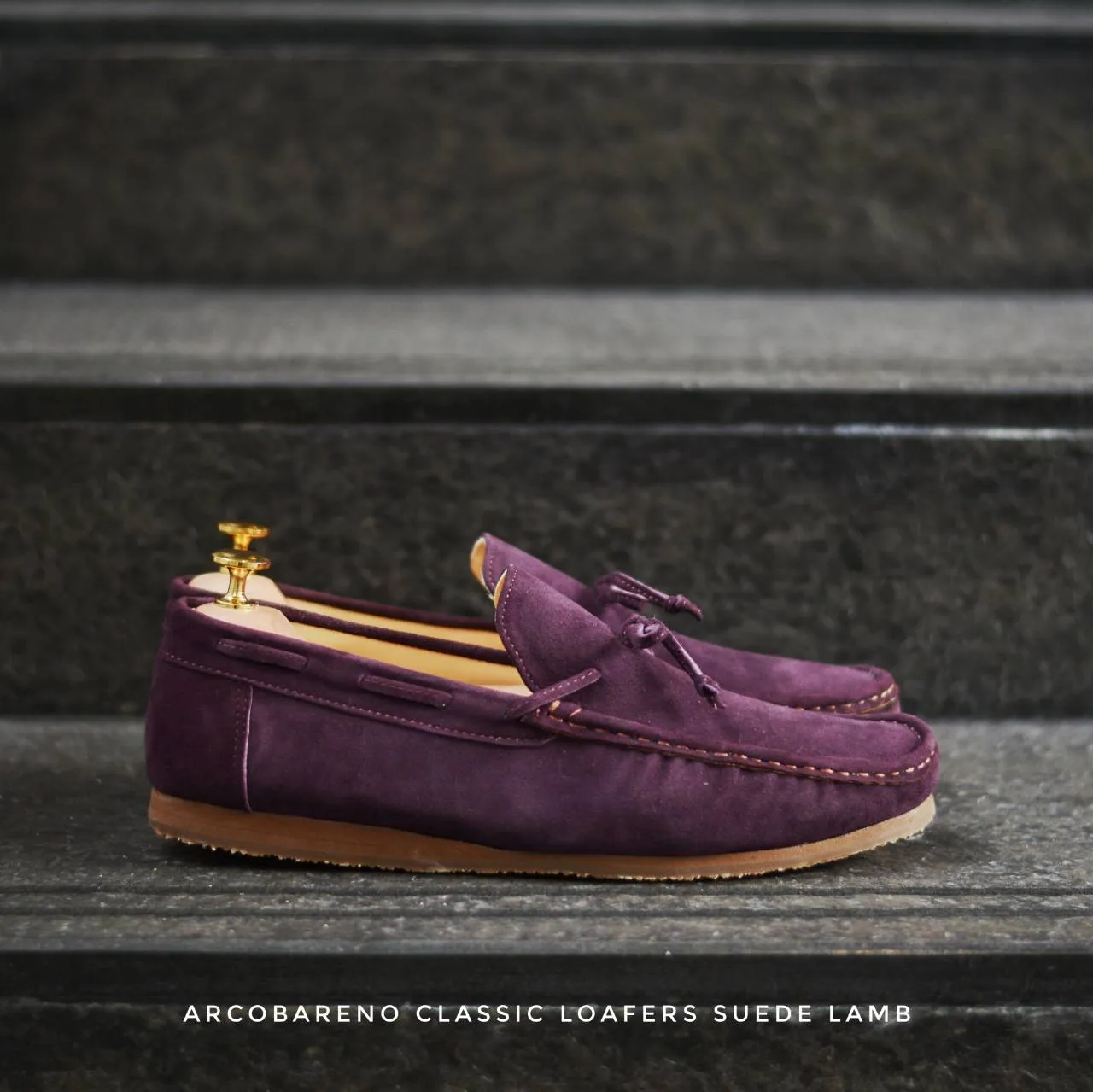 821 Arcobareno Classic Loafer SuedeLamb Purple Wine