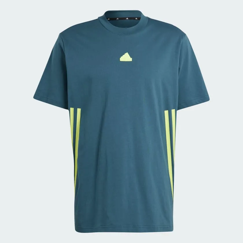 ADIDAS MEN'S FUTURE ICONS 3-STRIPES GREEN TEE