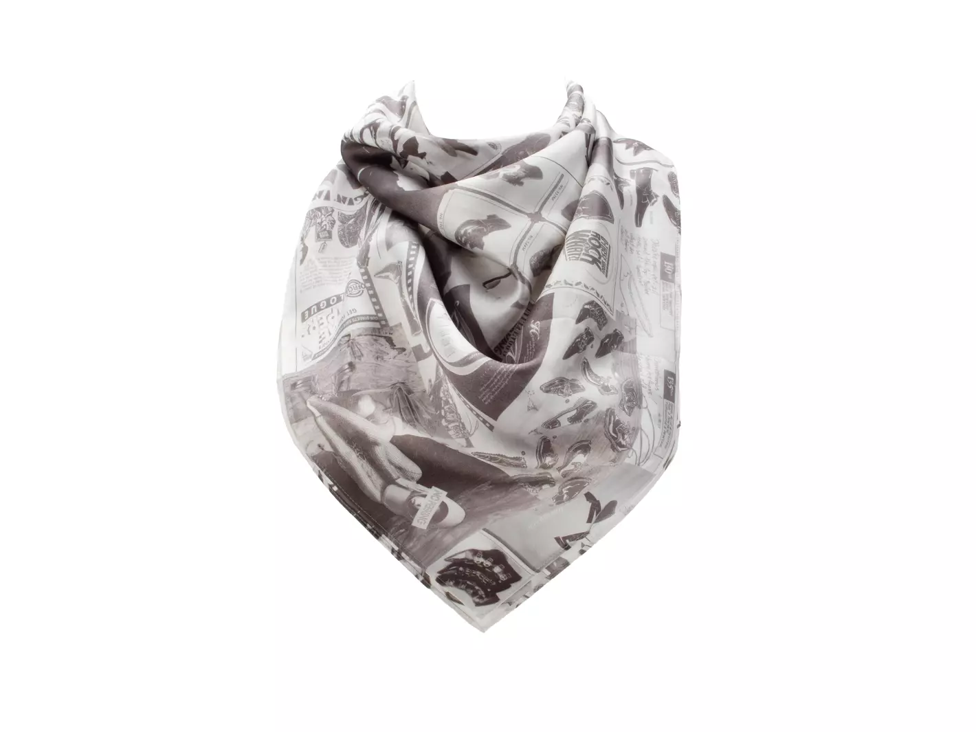 Apparel Newspaper Silk Scarf Large silk scarf