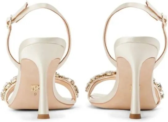 Badgley Mischka Leanna 85mm crystal sandals Neutrals