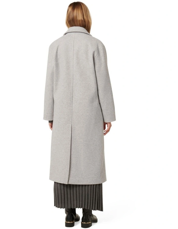 Belinda Soft Shoulder Coat in Grey