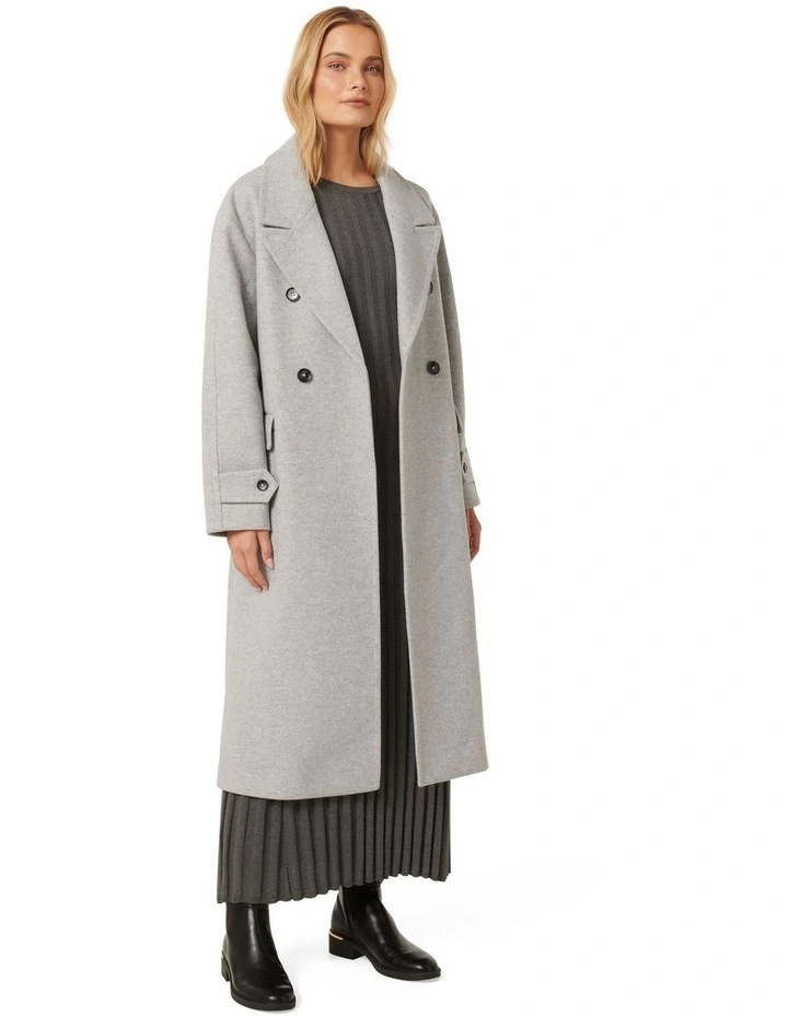 Belinda Soft Shoulder Coat in Grey