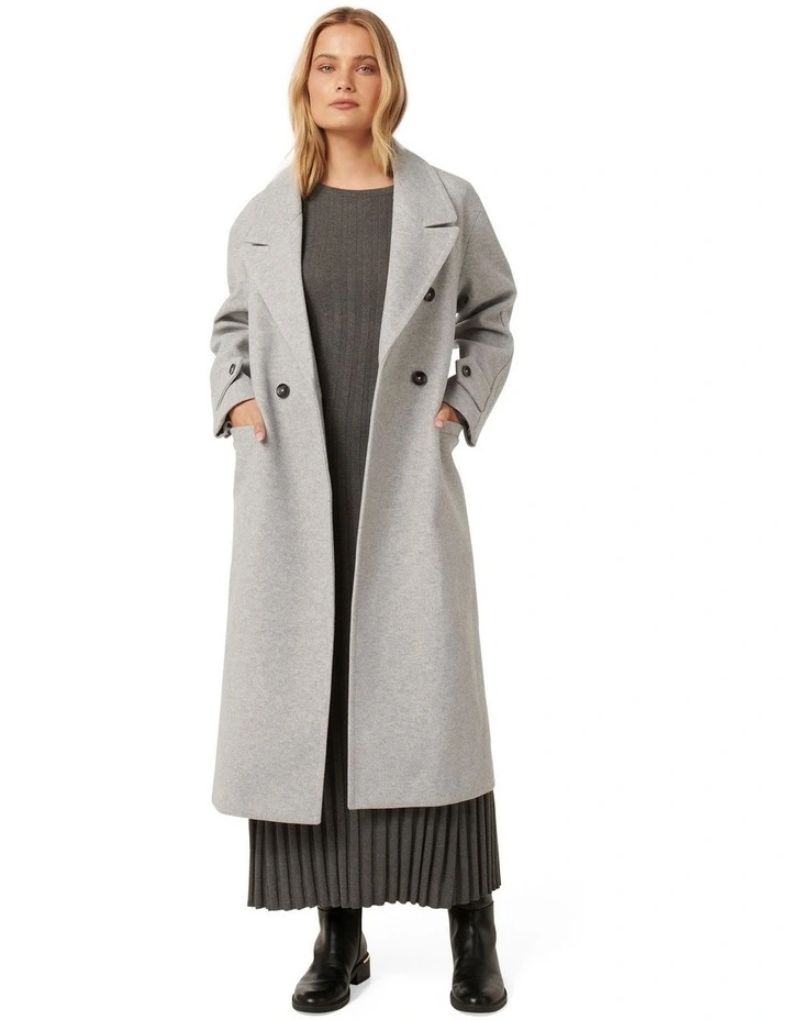 Belinda Soft Shoulder Coat in Grey