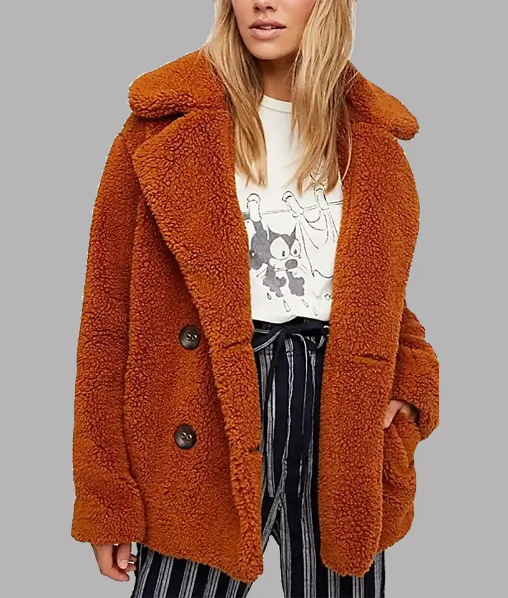 Beth Dutton Yellowstone Orange Fur Coat