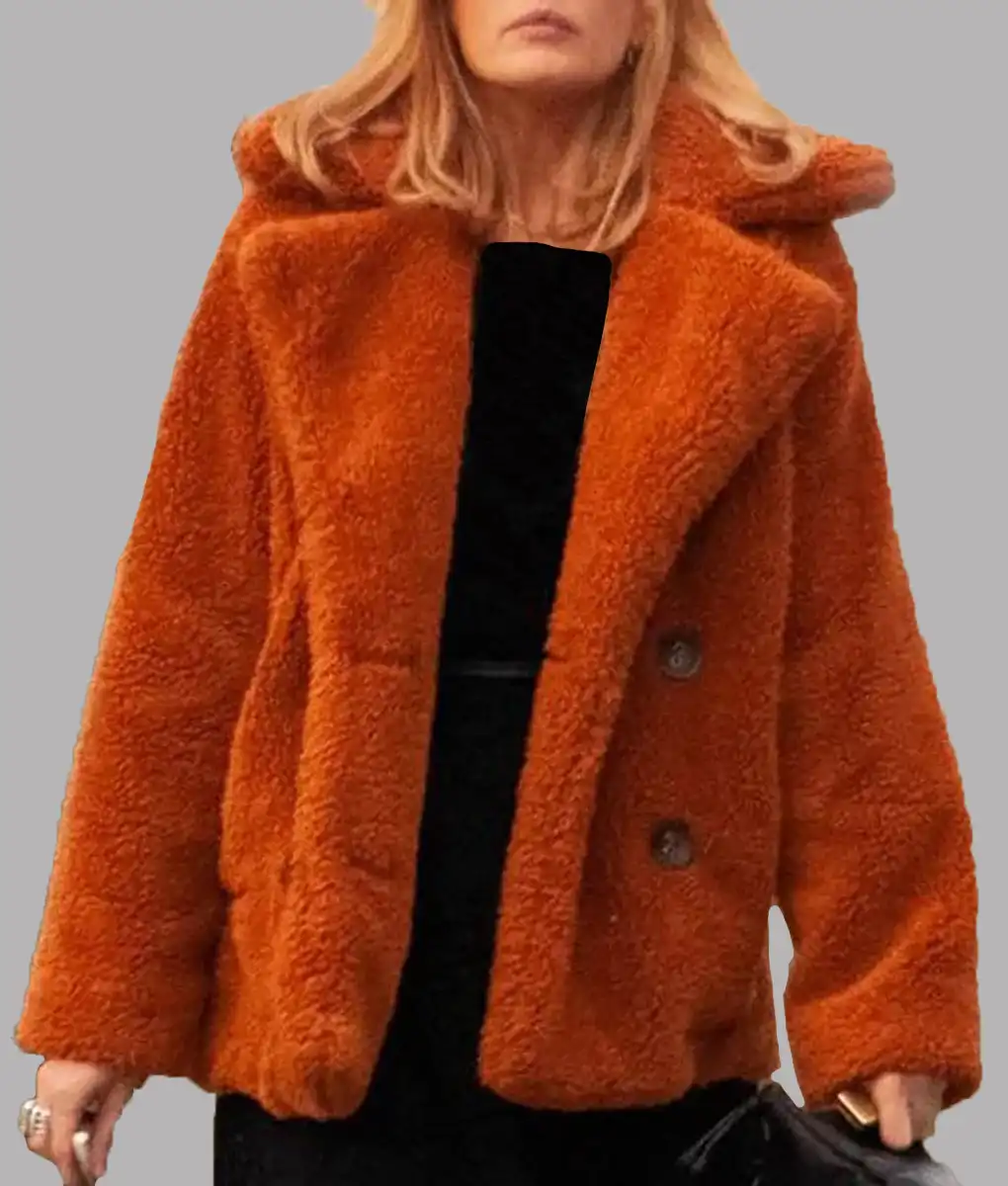 Beth Dutton Yellowstone Orange Fur Coat