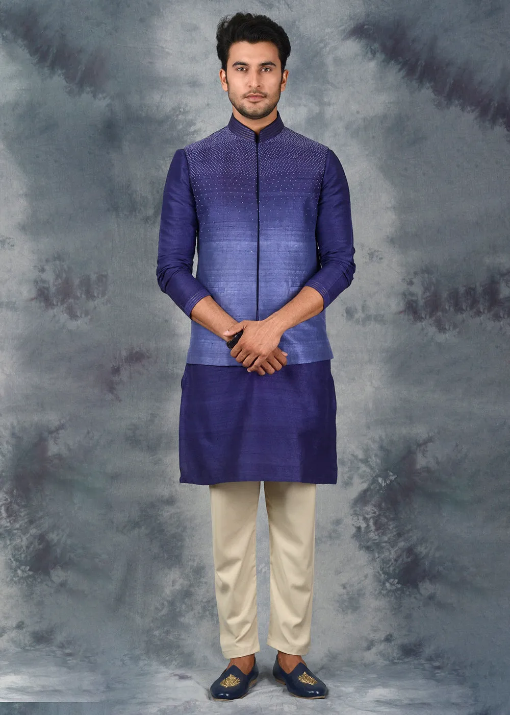 Blue Bandhgala Jacket | Siddhesh Chauhan