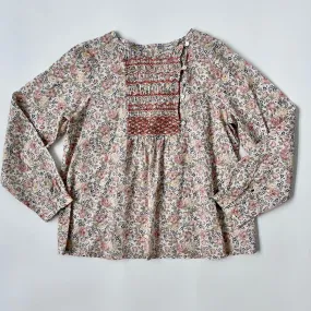 Bonpoint Pastel Hand Smocked Liberty Print Blouse: 10 Years