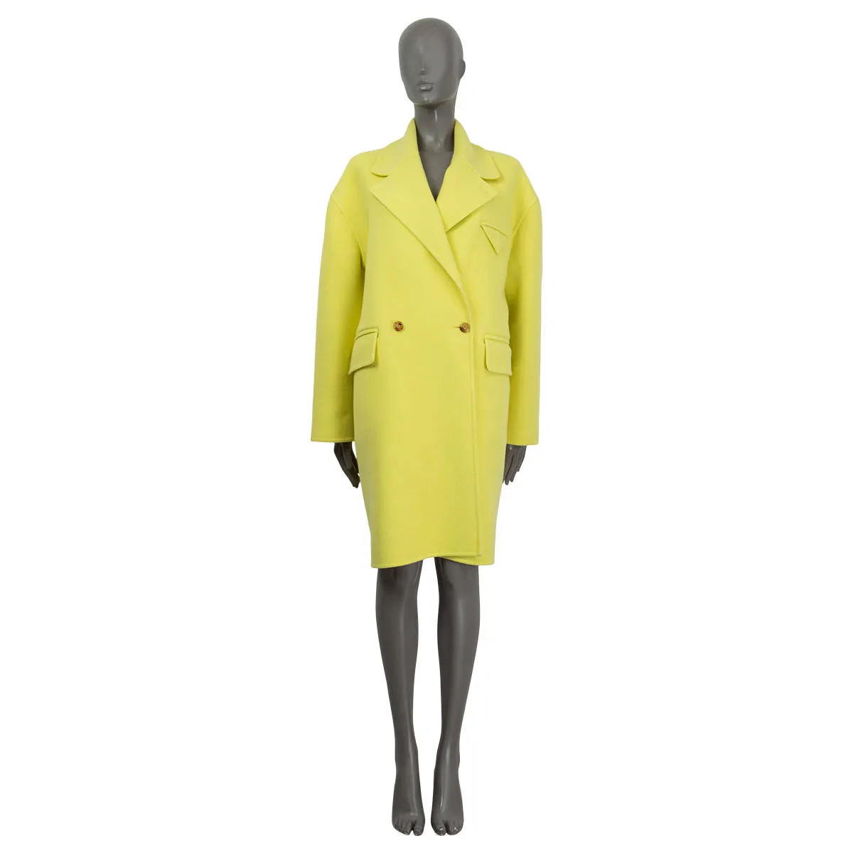 Bottega Veneta Oversized Cashmere Coat Kiwi