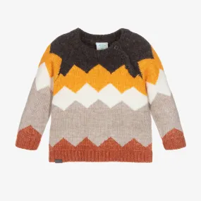 Boys Knitted Zigzag Sweater