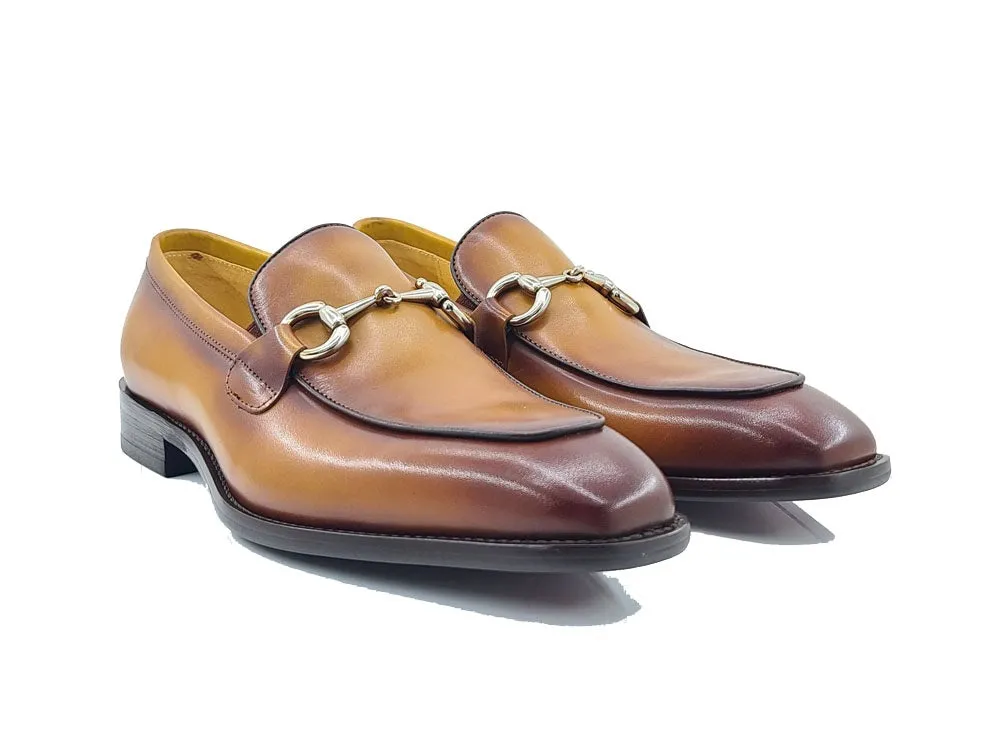 Burnished Calfskin Bit Loafer