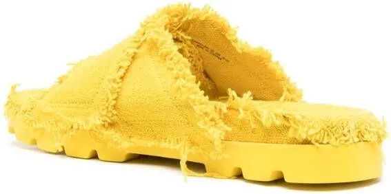 CamperLab Brutus frayed-edge sandals Yellow