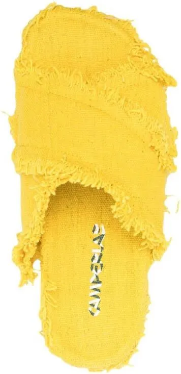 CamperLab Brutus frayed-edge sandals Yellow