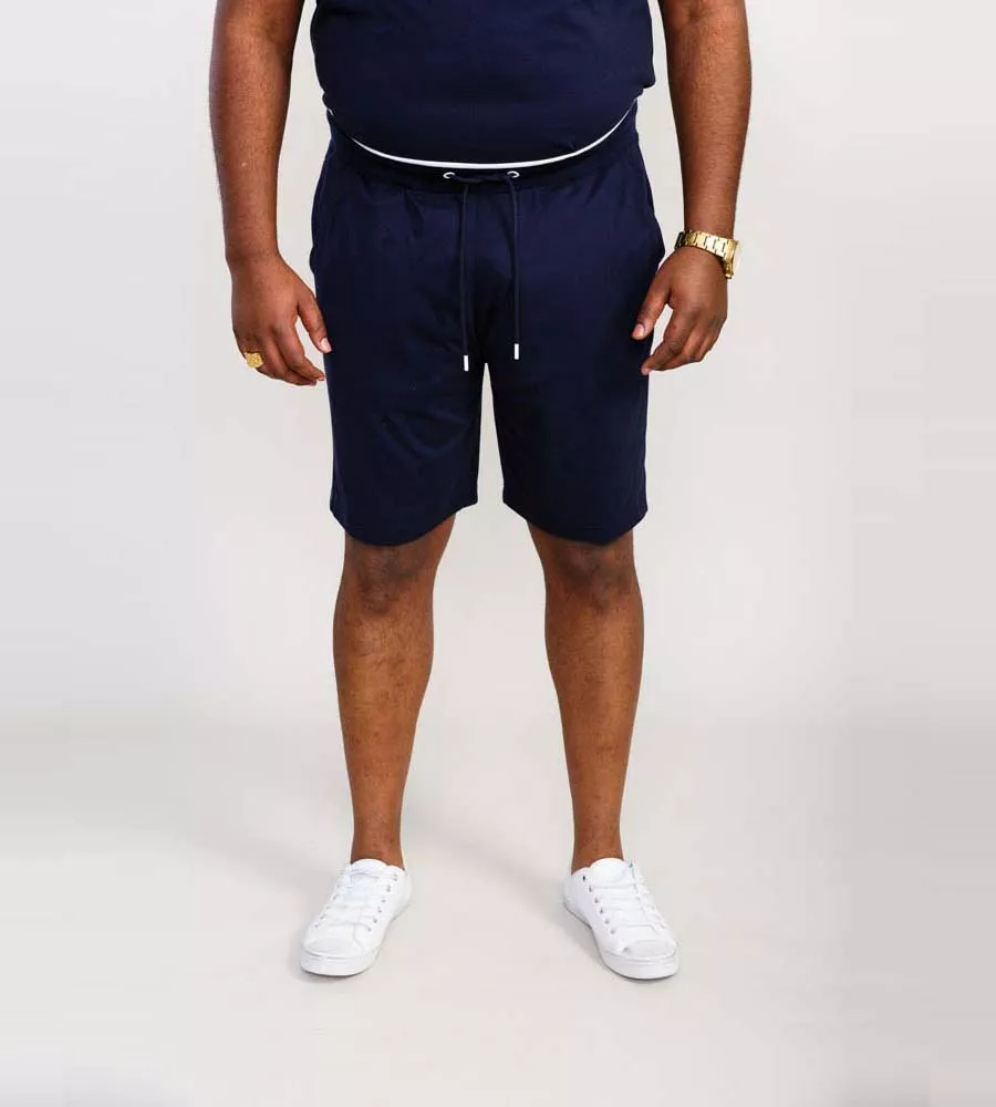 D555 Big Mens Couture Shorts With Elasticated Waistband and Branded Side Panels (BRANTHAM)