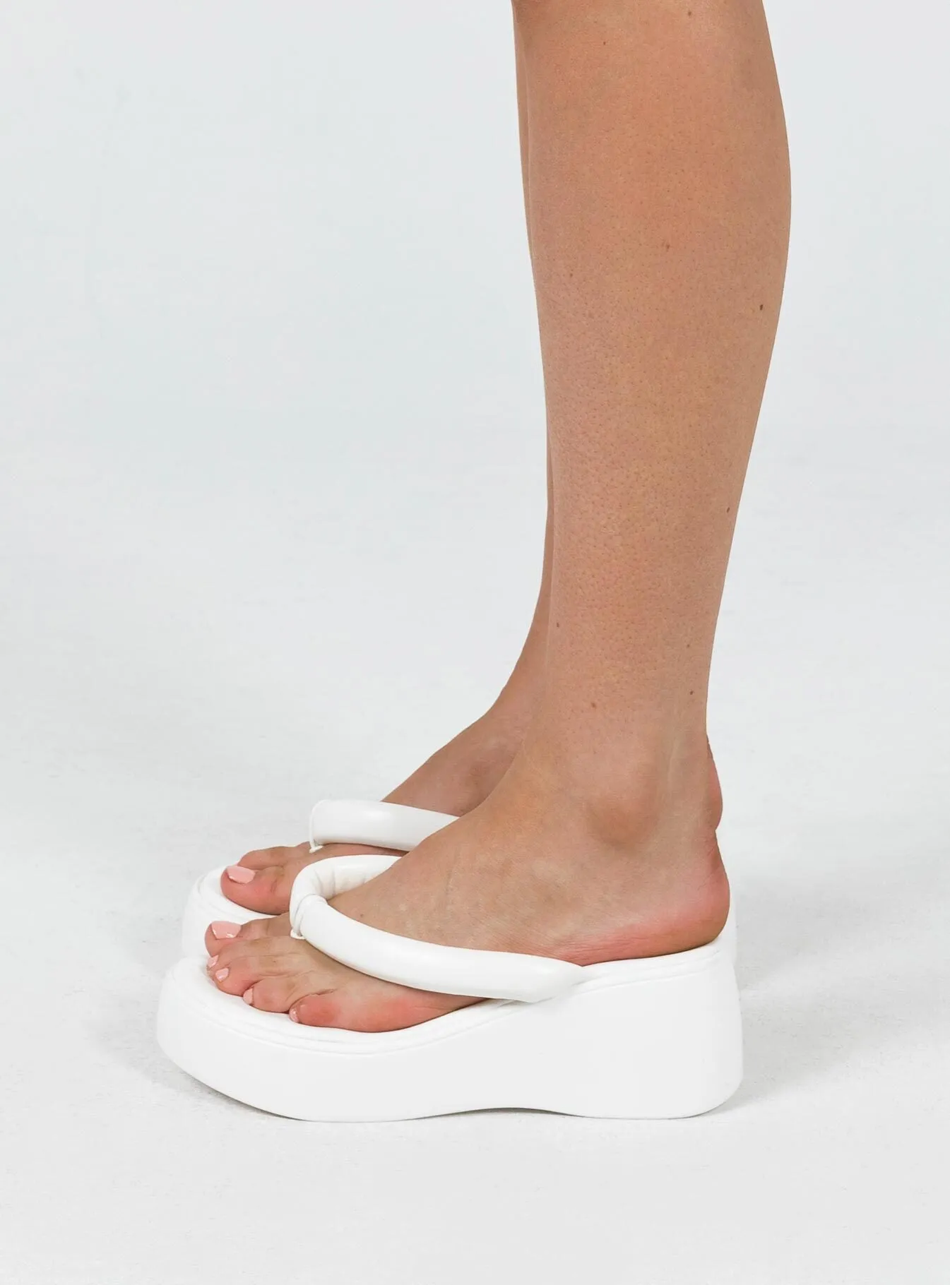 Daylight Platform Sandals White