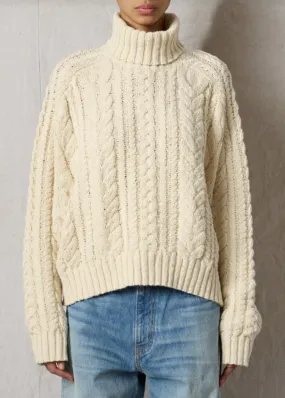 Denimist Cable Turtleneck Sweater