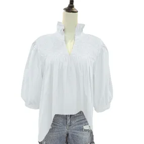 Double White Ultimate Tailgater Blouse