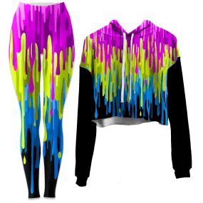 Drip Crop Hoodie and Leggings Combo