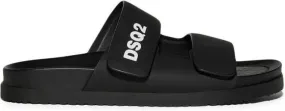 DSQUARED2 touch-strap calf-leather sandals Black