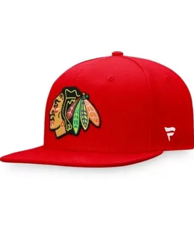 Fanatics Men's NHL Fanatics Chicago Blackhawks Core Primary Logo Fitted Hat