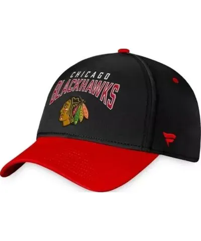 Fanatics NHL Fanatics Black/Red Chicago Blackhawks Fundamental 2-Tone Flex Hat