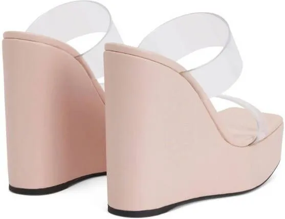 Giuseppe Zanotti Meissa Plexi wedge sandals Pink