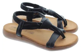 HEAVENLY FEET Ladies Buttercup Knot Sandals In Black