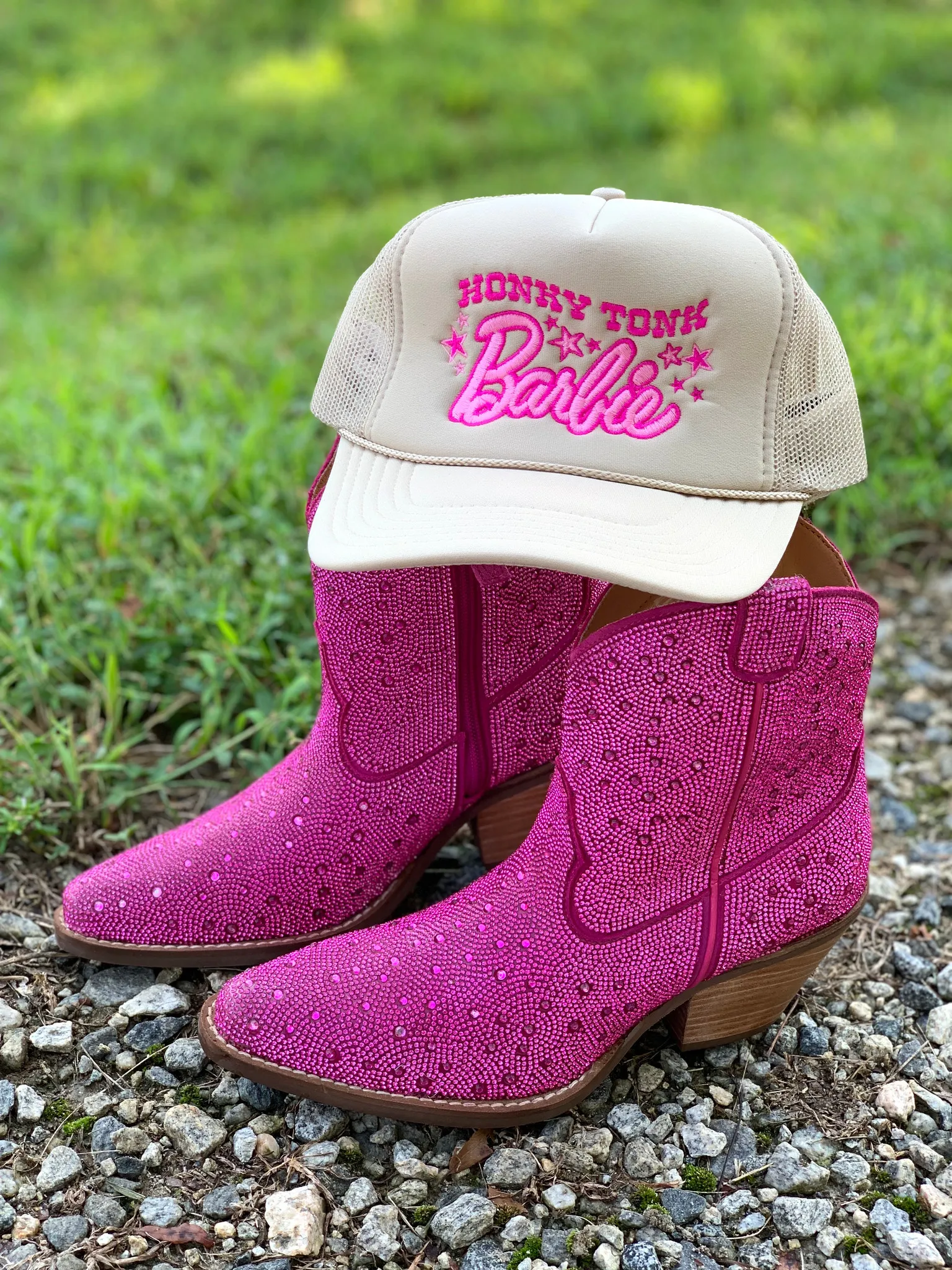 Honky Tonk Barbie Pink Trucker Hat