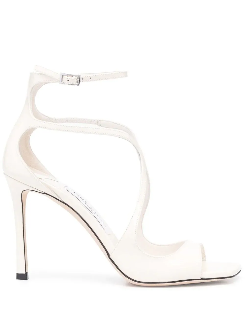 JIMMY CHOO Azia Sandals In Milk White Patent Leather