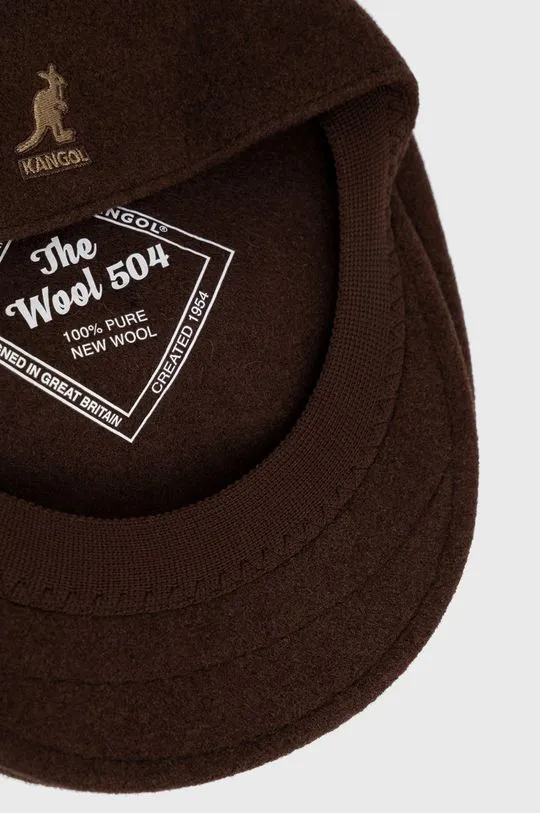 Kangol wool bakerboy hat brown color