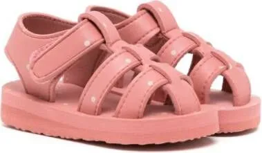 Konges Sløjd polka-dot print caged sandals Pink