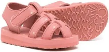 Konges Sløjd polka-dot print caged sandals Pink