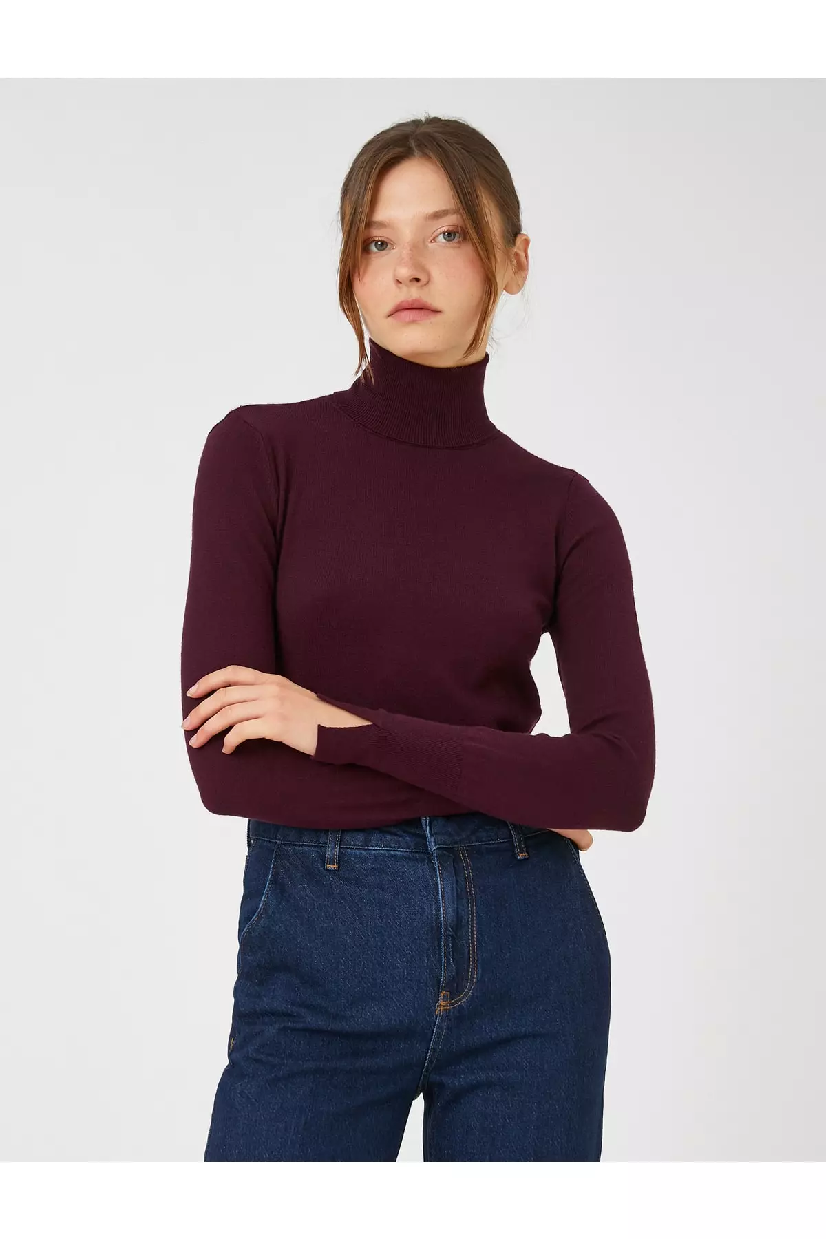 KOTON Ribbed Turtleneck Sweater