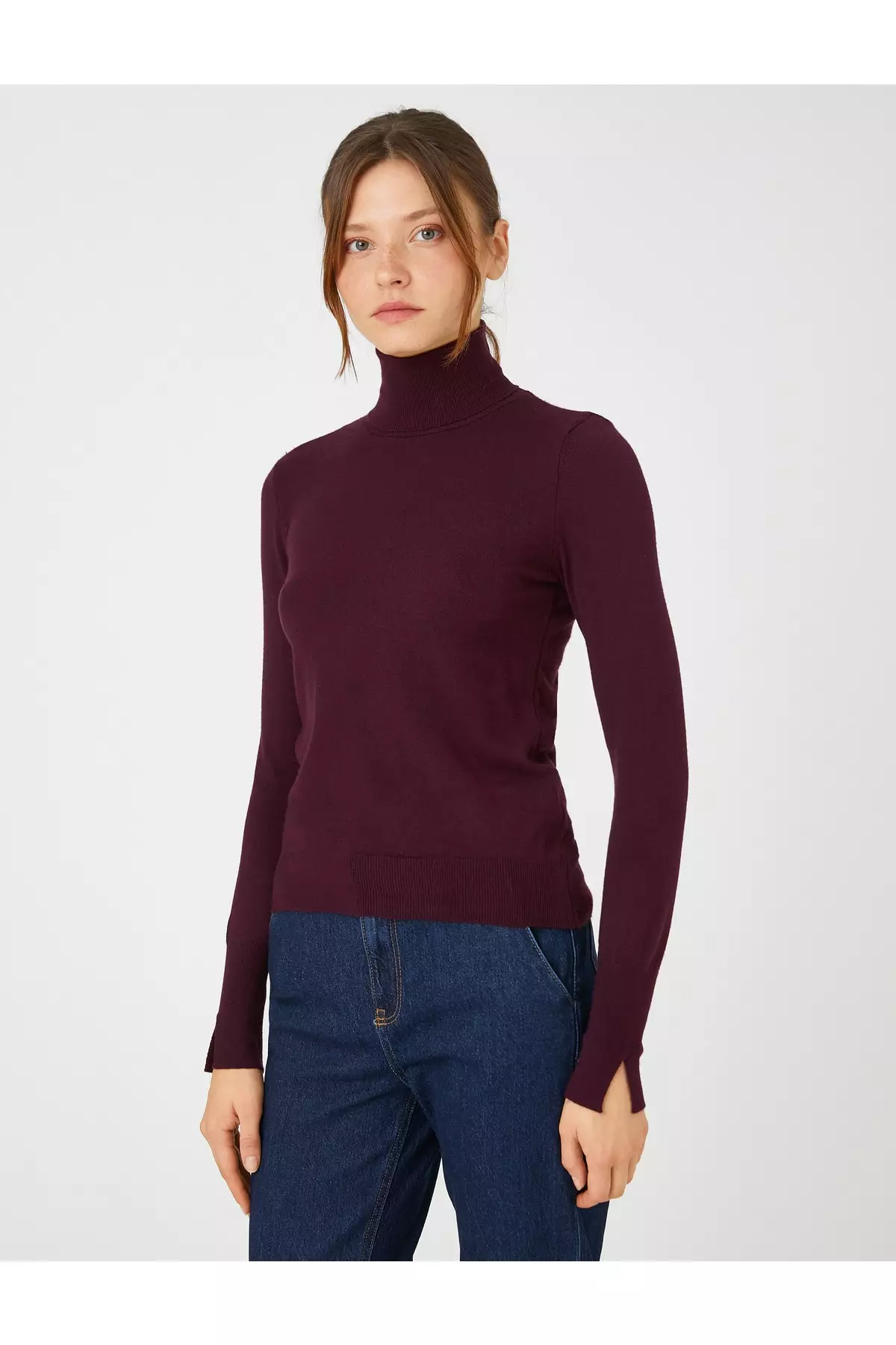 KOTON Ribbed Turtleneck Sweater