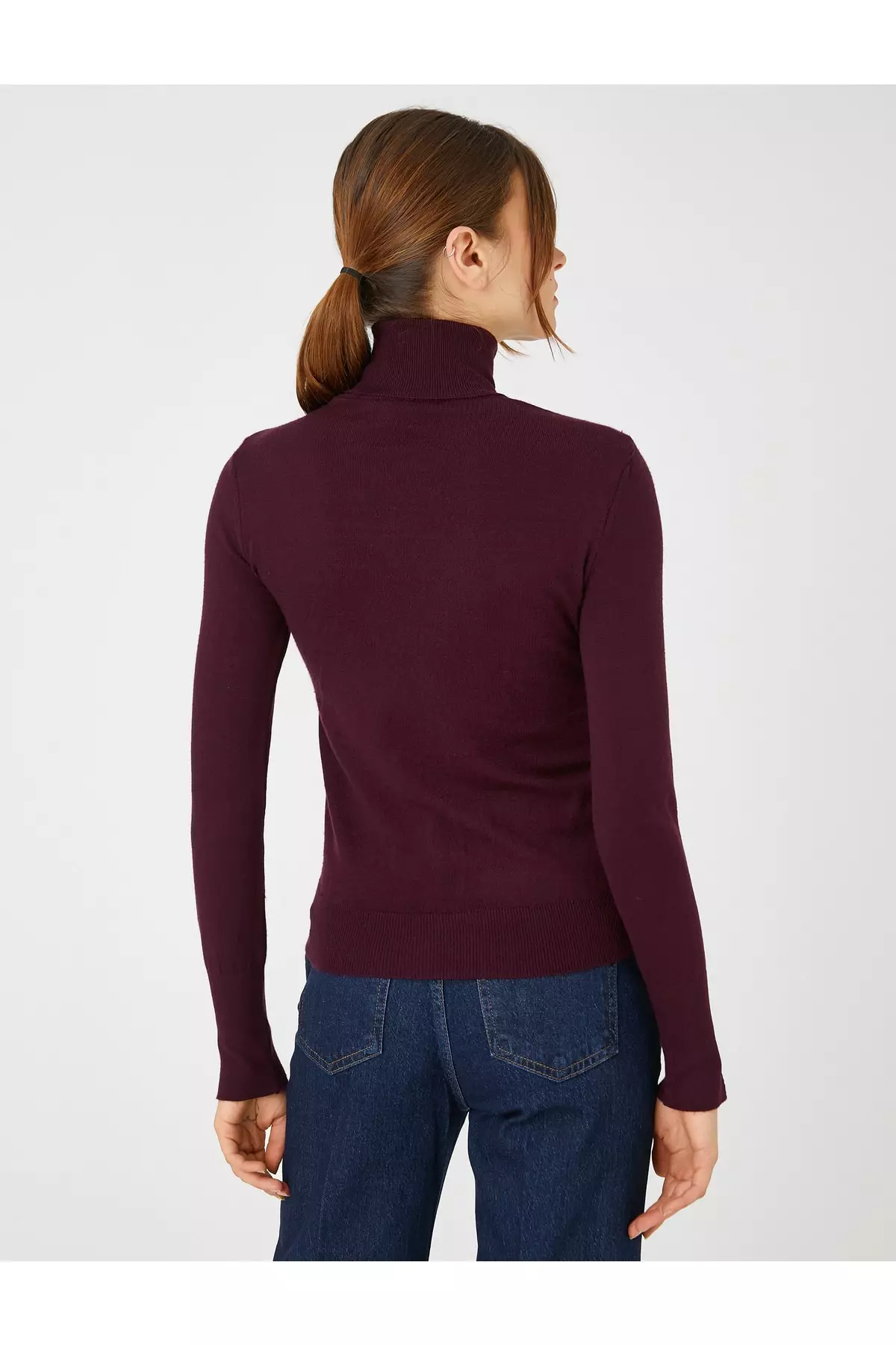 KOTON Ribbed Turtleneck Sweater