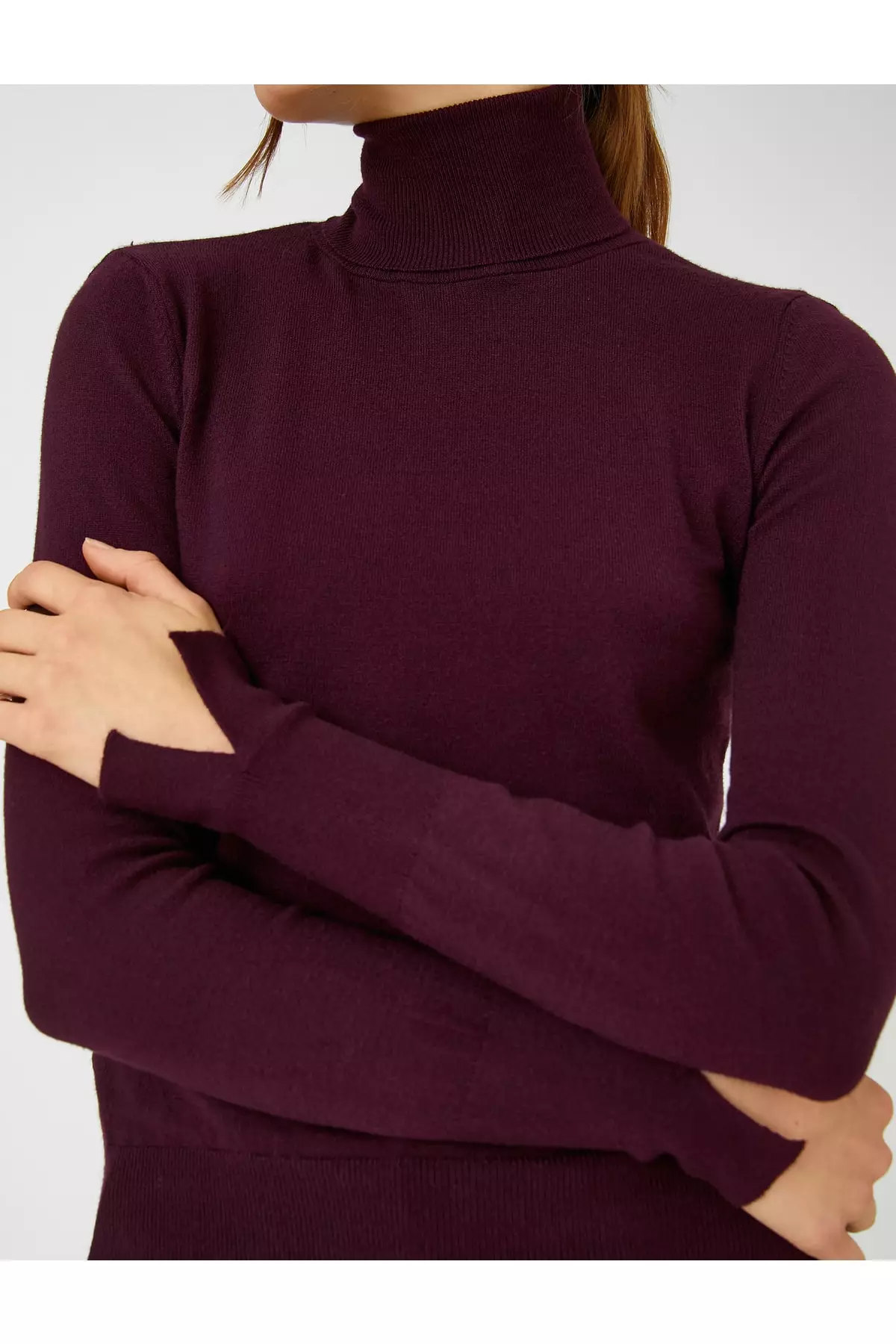 KOTON Ribbed Turtleneck Sweater