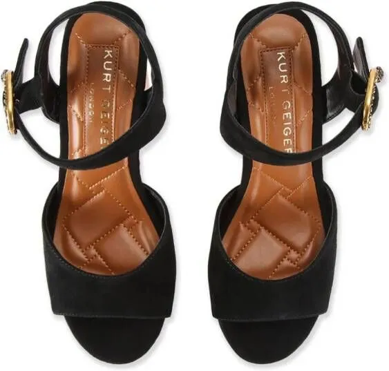 Kurt Geiger London Mayfair 105mm suede sandals Black