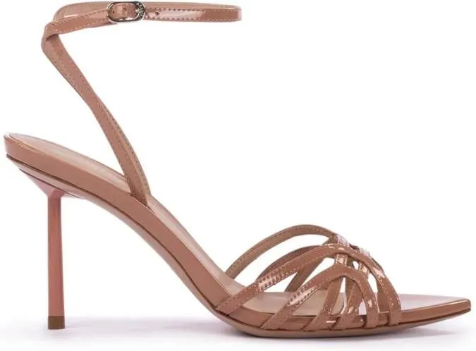 Le Silla Bella 80mm patent-leather sandals Neutrals