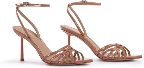 Le Silla Bella 80mm patent-leather sandals Neutrals