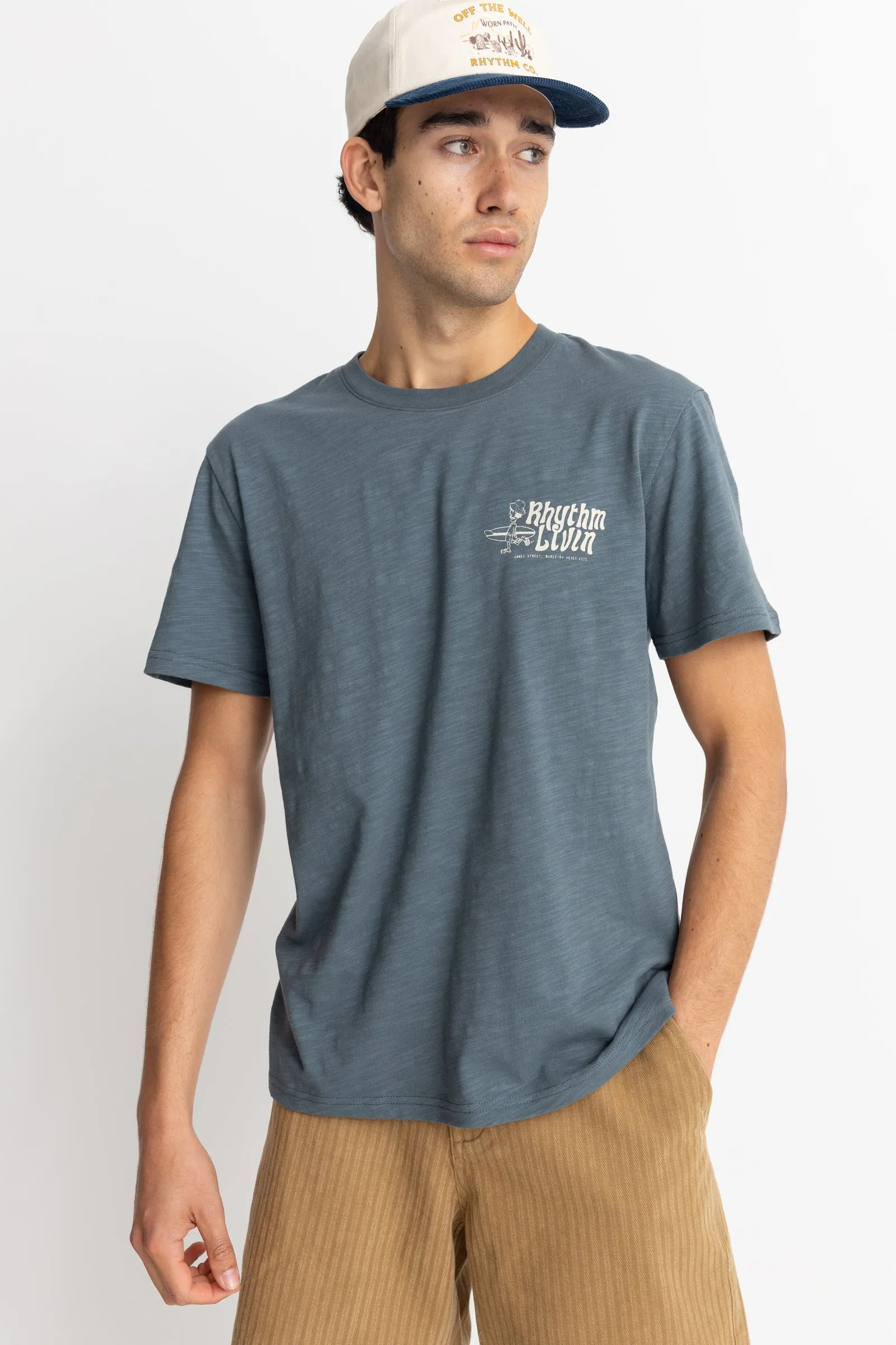 Livin Slub Ss T-Shirt Slate