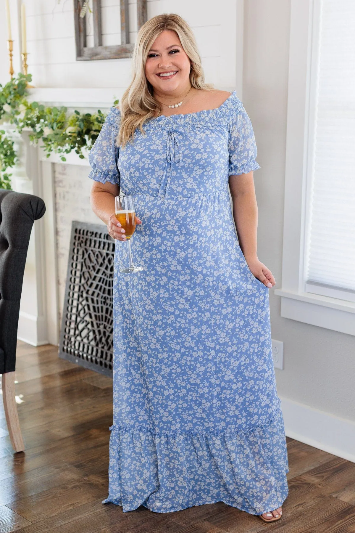 Love Is In The Air Maxi Dress- Blue