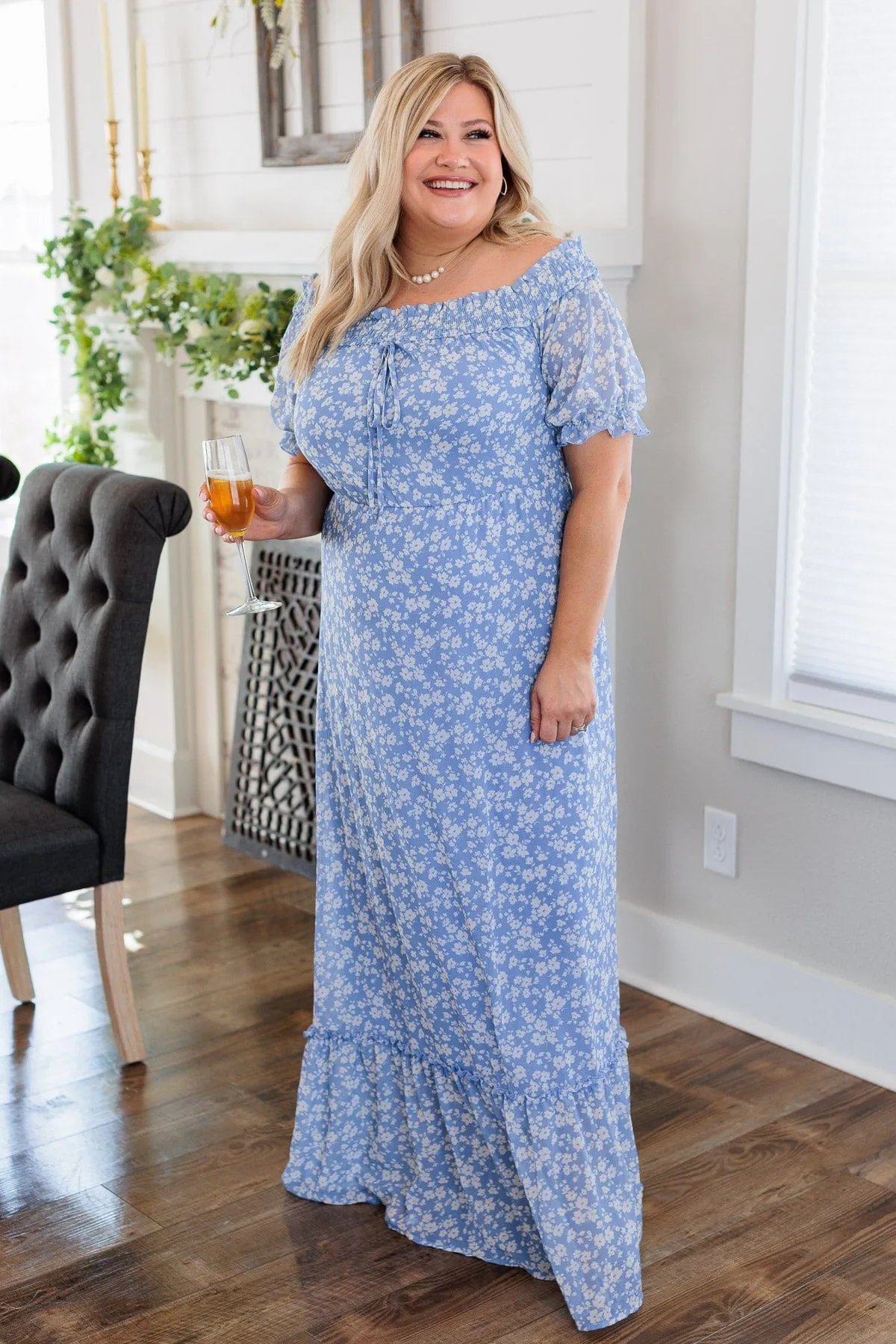 Love Is In The Air Maxi Dress- Blue