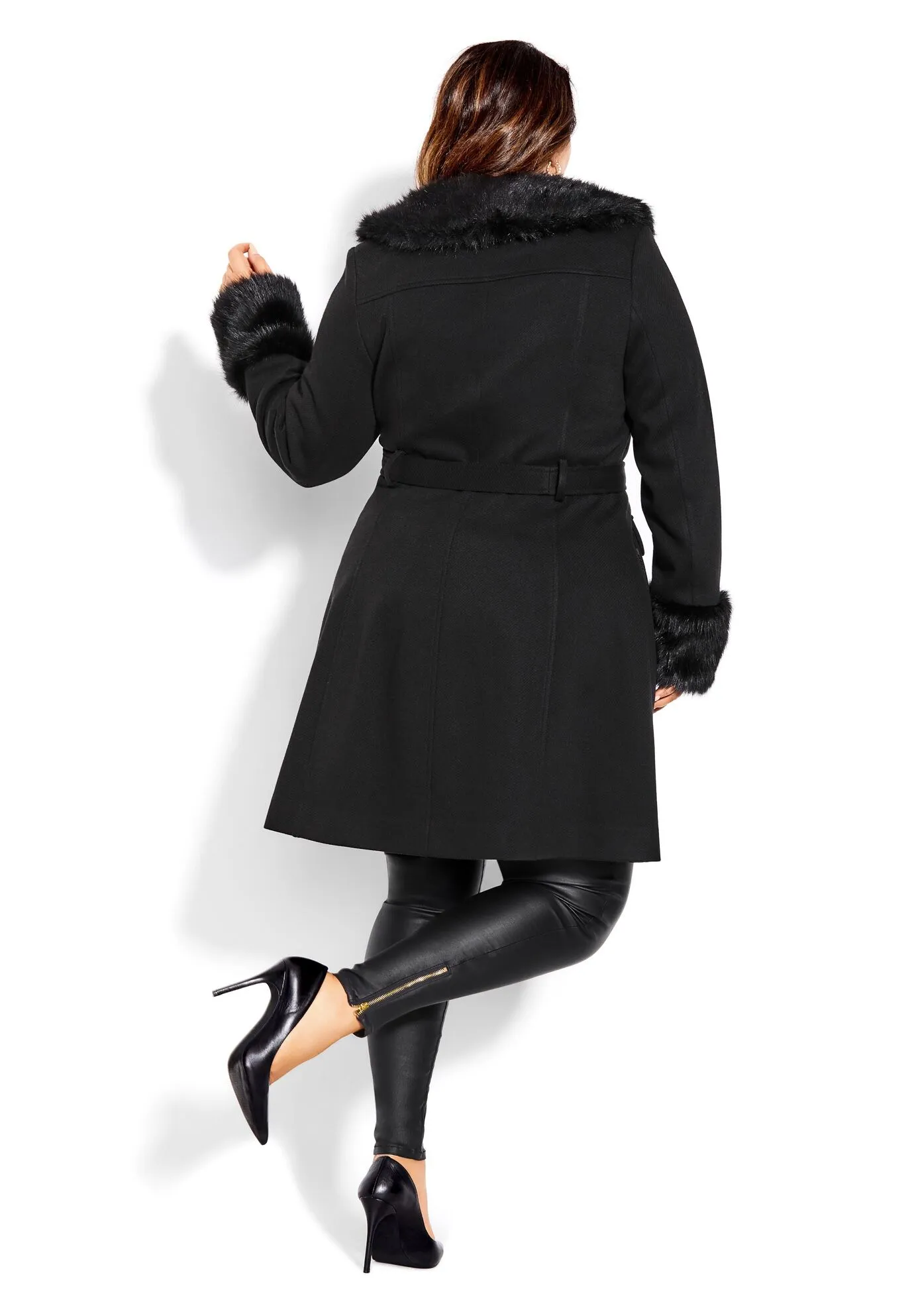 Make Me Blush Coat - black