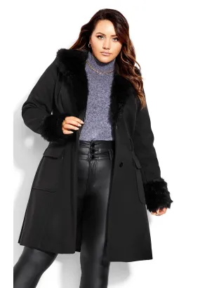 Make Me Blush Coat - black