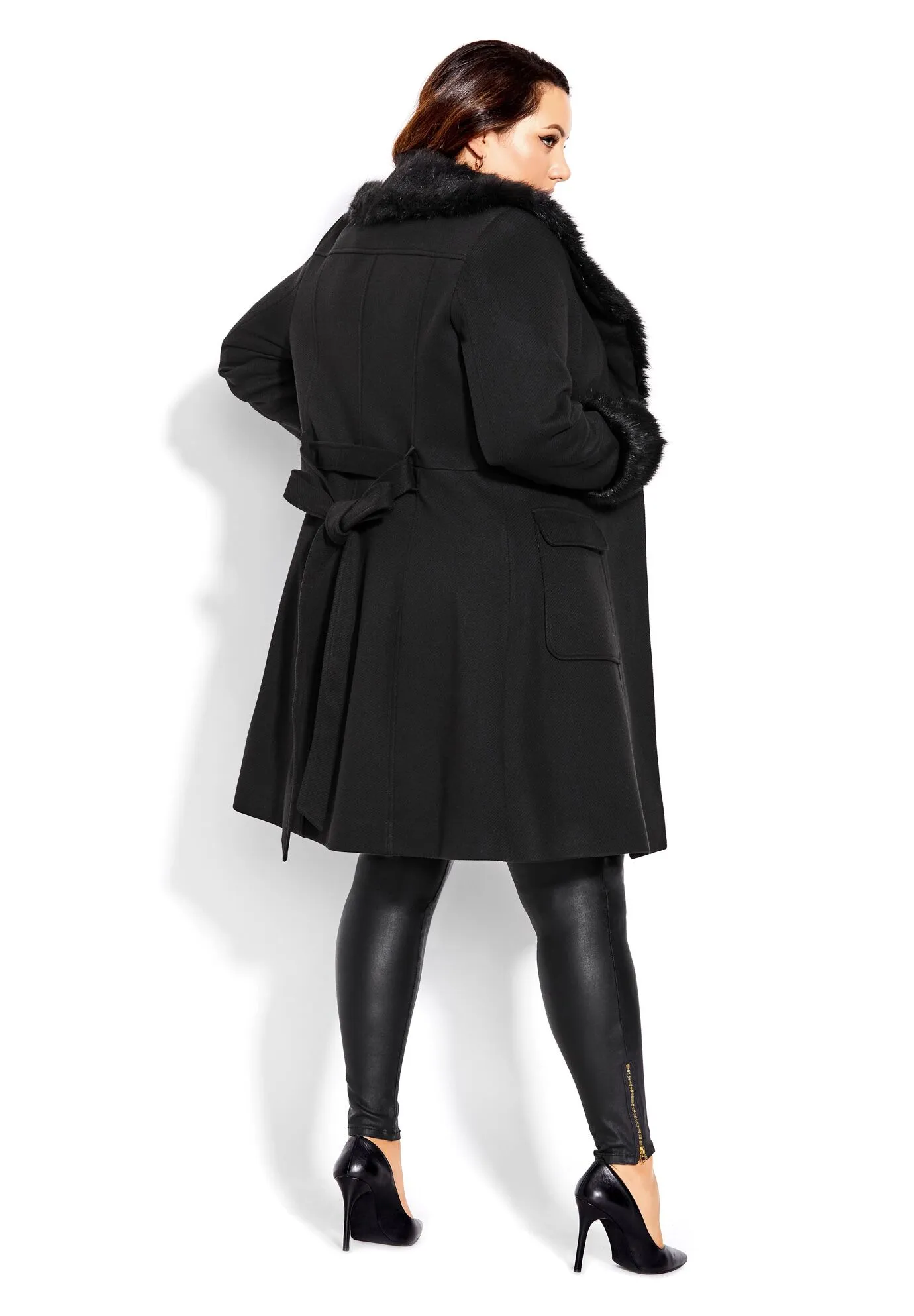 Make Me Blush Coat - black