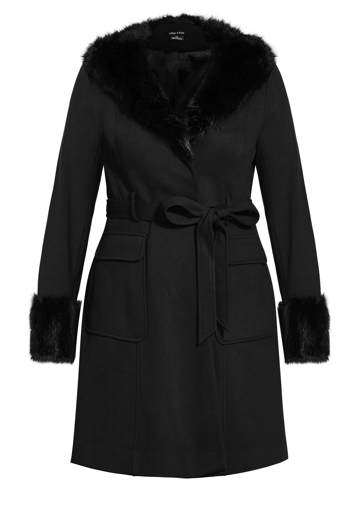 Make Me Blush Coat - black