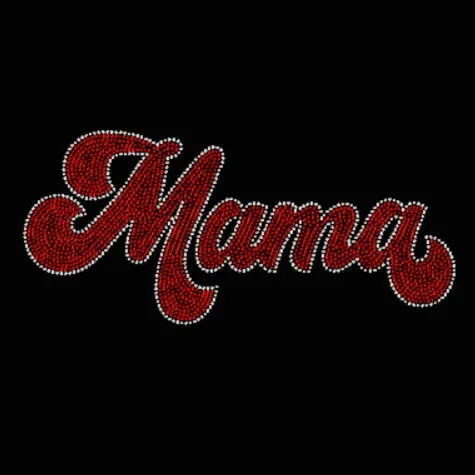 Mama Retro Rhinestone Transfer